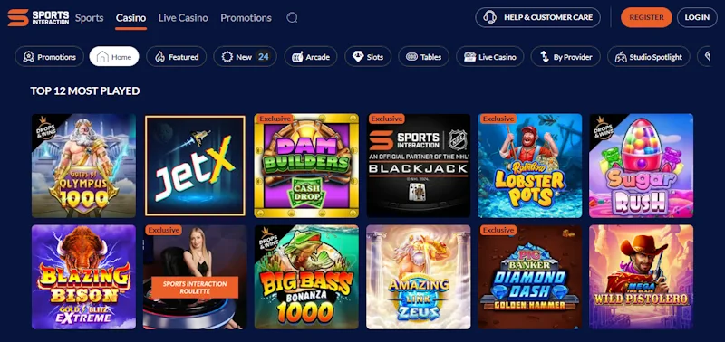 Sports Interaction Casino games